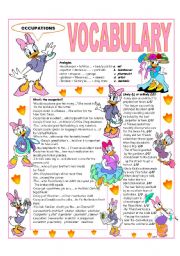 English Worksheet: RECYCLING VOCABULARY - TOPIC: OCCUPATIONS