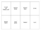 English worksheet: music cards - names