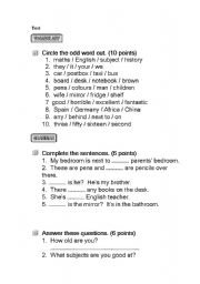 English worksheet: possessive adjectives 