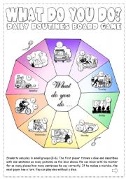Daily Routines Board Game