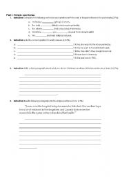 English Worksheet: Past simple