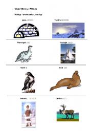 English Worksheet: Caribou Man Vocabulary