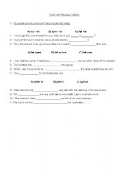 English worksheet: quizz on phrasal verb