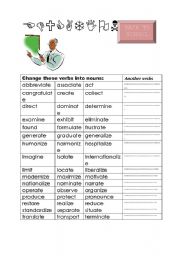 English Worksheet: word form 