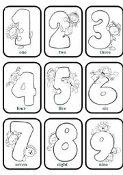 Numbers Games Cards (B&W)