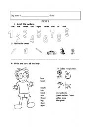 English Worksheet: test