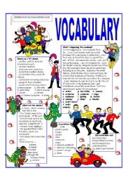 RECYCLING VOCABULARY - TOPIC: TYPES OF ENTERTAINMENT AND MUSICAL INSTRUMENTS. Elementary and up.
