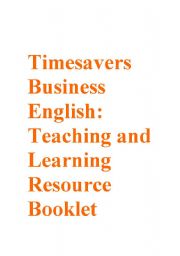 Timesavers Business English Resource Booklet