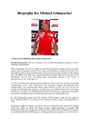 Biography for Michael Schumacher