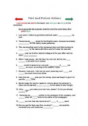 English worksheet: Past and Future Actions
