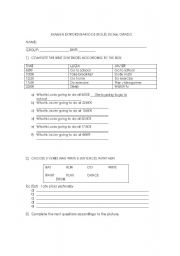 English worksheet: Secondary test