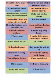 English Worksheet: Conditionals Class - part I