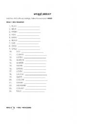 English worksheet: Turning Verbs into the Present Continuous
