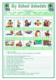 Reading on Schedule and Telling the time - ESL worksheet by bburcu