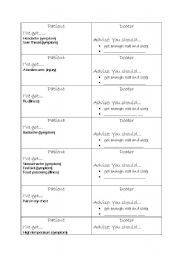 English Worksheet: Role play for advice giving using should