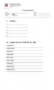 English worksheet: test