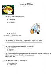English Worksheet: Quiz