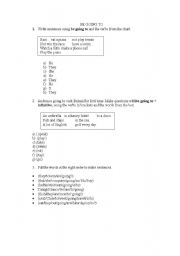 English Worksheet: Learning to use Be going to