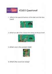 English Worksheet: Knick knack video questions