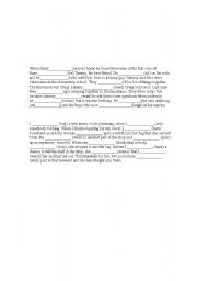 English Worksheet: past continuous and simple