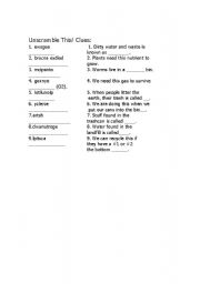 English Worksheet: Environmental 