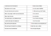 English worksheet:  cut the words.. I used to...