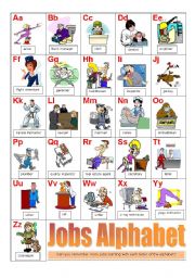 English Worksheet: Jobs alphabet