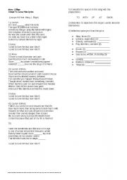 English worksheet: I used to love him- LYRICS- Mary J. Blidge