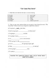 English Worksheet: The Game Plan Movie - Be Going To