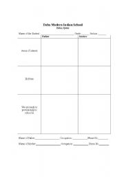 English Worksheet: Students Health Info