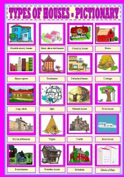 TYPES OF HOUSES  - PICTIONARY