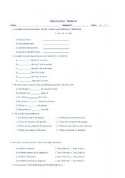 English worksheet: There is and There are