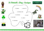 English worksheet: St Patricks Day : lexique
