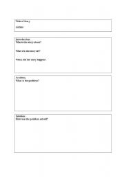 English worksheet: Story questions