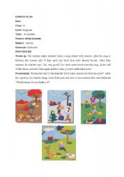 English Worksheet: seasons lesson plan