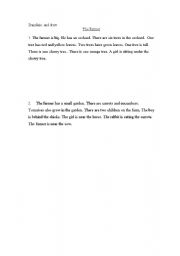 English worksheet: read and illustrate