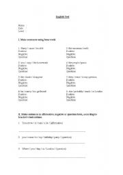 English worksheet: english worksheet, future tense (will)