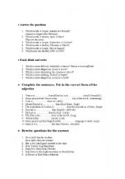 English worksheet: Comparative exercise