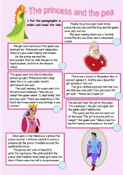 The princess and the pea ( reading comprehension+writing)