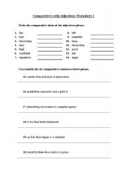 English Worksheet: Comparatives and Superlatives worksheet