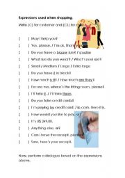 Expressions used when shopping. - ESL worksheet by livinha