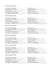 English worksheet: Present Perfect - Find Someone Who
