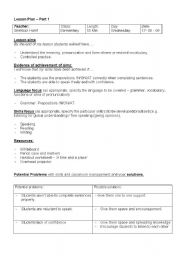 English Worksheet: Prepositions IN/ON/AT