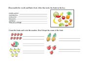 English worksheet: Fruits Review
