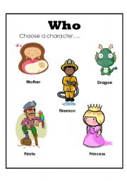 English worksheet: Story Plan - Who