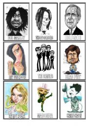 FAMOUS people CARICATURES game (1/3)