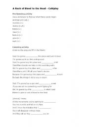 English Worksheet: A Rush of Blood to the Head Coldplay worksheet