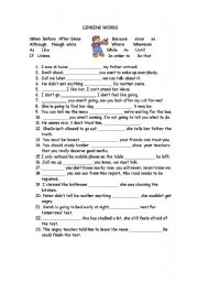 English Worksheet: Linking words/connectors