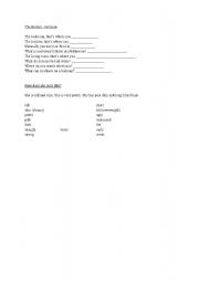 English Worksheet: vocabulary