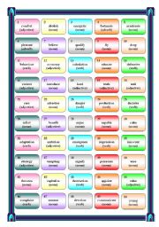 English Worksheet: Word formation game 2